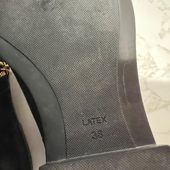 Beautifeel Black Suede Booties with Gold Zipper, Sz 38 - Picture 9 of 9